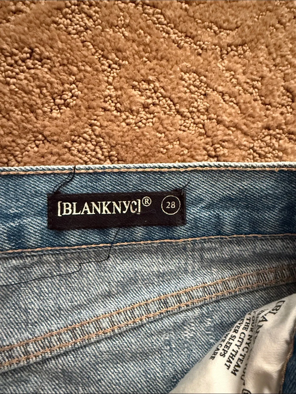 Blank NYC Light Wash Distressed Denim Shorts
